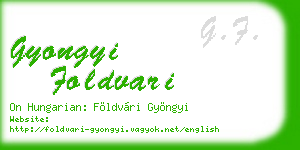 gyongyi foldvari business card